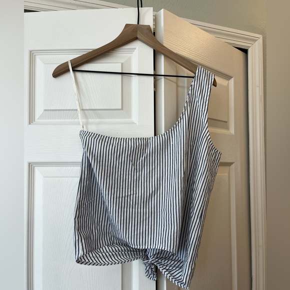 Lovers and friends tie that top Striped One-Shoulder Top cotton - Picture 4 of 6